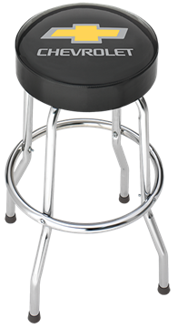 Picture of Chevrolet Bowtie Gold/Silver Garage Stool
