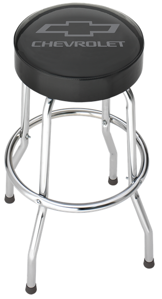 Picture of Chevrolet Bowtie Gray Garage Stool