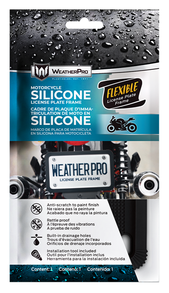 Picture of WeatherPro Motorcycle Black Silicone Frame
