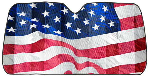 Picture of WeatherPro American Flag Accordion Sunshade