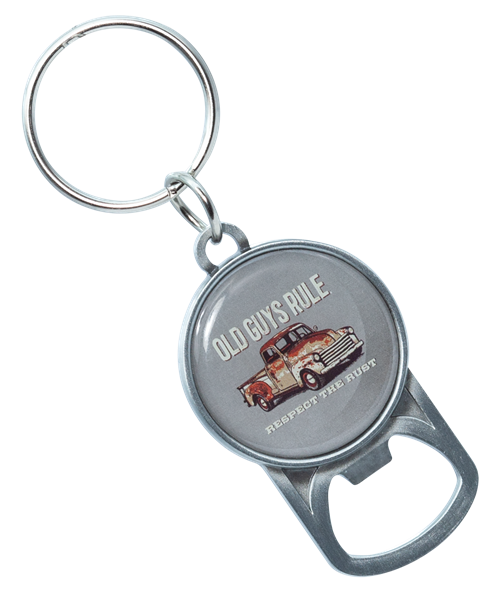 Picture of Old Guys Rule Domed Bottle Opener Key Chain
